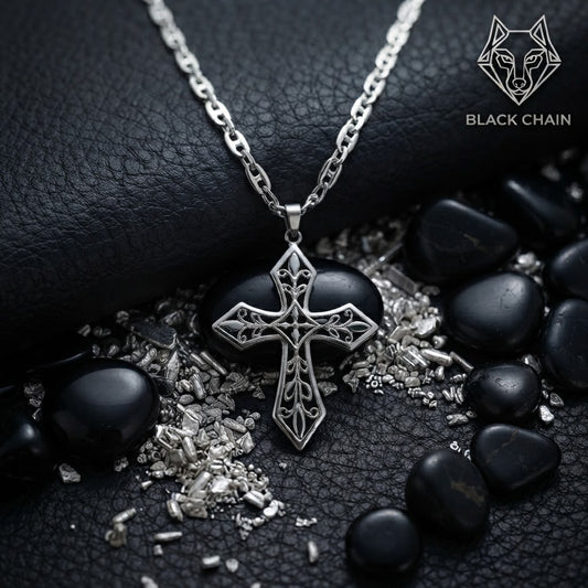 Collar Crux de Plata 925 con dije de cruz, foto principal